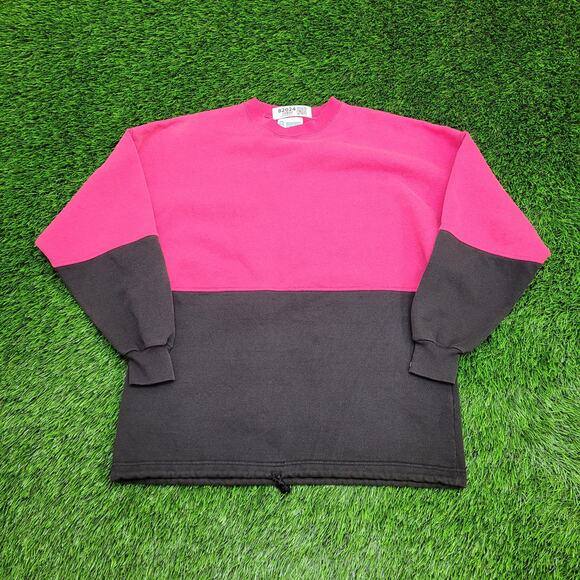 Vintage 90s Blank Sweatshirt Womens Small 21x26 Black Pink - Picture 11 of 14